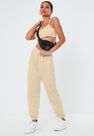 Missguided - Stone Rib Bralet And Joggers Co Ord Set Missguided - Stone Rib Bralet And Joggers Co Ord Set
