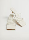 Mango - natural white Knots heel sandals Mango - natural white Knots heel sandals