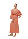 Mango - Orange Combined Knitted Dress With Slit, Women Mango - Orange Combined Knitted Dress With Slit, Women