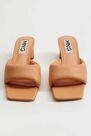 Mango - lt-pastel orange Quilted heeled sandals Mango - lt-pastel orange Quilted heeled sandals