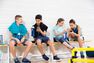 DOMYOS - 8-9Y S500 Boys' Gym Breathable Synthetic Shorts - Whale Grey DOMYOS - 8-9Y S500 Boys' Gym Breathable Synthetic Shorts - Whale Grey