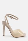 Missguided - Cream Clear Front Ankle Strap Heels Missguided - Cream Clear Front Ankle Strap Heels
