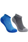 QUECHUA - MH100 Mid Upper Children's Hiking Socks Set of 2 - Blue/Grey, EU 31-34 QUECHUA - MH100 Mid Upper Children's Hiking Socks Set of 2 - Blue/Grey, EU 31-34