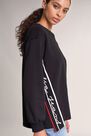 Salsa Jeans - Black Salsa branded sweatshirt with side strips Salsa Jeans - Black Salsa branded sweatshirt with side strips
