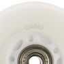 OXELO - Unique Size Set of 2 Light-Up 76mm 82A Inline Skate Wheels + Bearings - White/Blue Light, Snow White OXELO - Unique Size Set of 2 Light-Up 76mm 82A Inline Skate Wheels + Bearings - White/Blue Light, Snow White