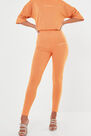 Missguided - Orange Missguided Deep Waistband Leggings Missguided - Orange Missguided Deep Waistband Leggings