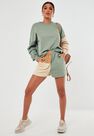 Missguided - Green Co Ord Colourblock Sweatshirt Missguided - Green Co Ord Colourblock Sweatshirt