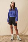 Urban Outfitters - Blue Iets Frans'.. Velour Cropped Sweatshirt Urban Outfitters - Blue Iets Frans'.. Velour Cropped Sweatshirt
