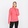 KALENJI - M/L ZIP RUN WARM WOMEN'S LONG-SLEEVED RUNNING T-SHIRT, Fluo Coral Pink KALENJI - M/L ZIP RUN WARM WOMEN'S LONG-SLEEVED RUNNING T-SHIRT, Fluo Coral Pink