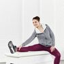 DOMYOS - Salto 100 women's slim-fit stretching leggings - navy blue DOMYOS - Salto 100 women's slim-fit stretching leggings - navy blue