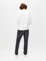 Reserved - White Minimalist Style Sweatshirt, Men Reserved - White Minimalist Style Sweatshirt, Men