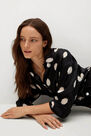 Mango - black Printed oversize shirt Mango - black Printed oversize shirt