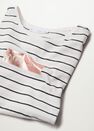 Mango - natural white Logo print cotton t-shirt, Women Mango - natural white Logo print cotton t-shirt, Women