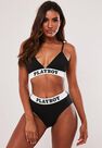 Missguided - Black Playboy X Missguided Black Playboy Taped Highwaisted Knickers Missguided - Black Playboy X Missguided Black Playboy Taped Highwaisted Knickers