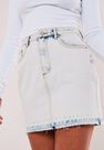 Missguided - Blue Light Blue Acid Wash Drop Hem Denim Skirt Missguided - Blue Light Blue Acid Wash Drop Hem Denim Skirt