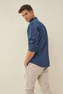Salsa Jeans - Blue Slim fit shirt with microprint Salsa Jeans - Blue Slim fit shirt with microprint