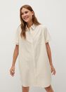 Mango - light beige Striped shirt dress Mango - light beige Striped shirt dress
