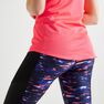 DOMYOS - S/M Energy Women's Printed Cardio Fitness Tank Top - Asphalt Blue DOMYOS - S/M Energy Women's Printed Cardio Fitness Tank Top - Asphalt Blue