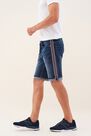 Salsa Jeans - Blue Loose Denim Shorts With Side Strip Salsa Jeans - Blue Loose Denim Shorts With Side Strip