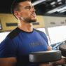 DOMYOS - Medium Weight Training Chest Day T-Shirt, Midnight Indigo DOMYOS - Medium Weight Training Chest Day T-Shirt, Midnight Indigo
