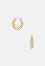 Missguided - Gold Gold Look Smooth Textured Hoops Missguided - Gold Gold Look Smooth Textured Hoops