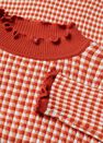 Mango - lt-pastel orange Textured checked sweater Mango - lt-pastel orange Textured checked sweater