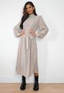 Missguided - Stone Dalmatian Print Shoulder Pad Midaxi Dress Missguided - Stone Dalmatian Print Shoulder Pad Midaxi Dress