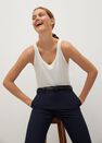 Mango - navy Belt suit trousers Mango - navy Belt suit trousers
