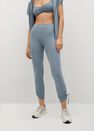 Mango - medium blue Ruched-detail trousers Mango - medium blue Ruched-detail trousers