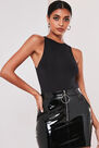 Missguided - Black Seam Free Racer Neck Bodysuit Missguided - Black Seam Free Racer Neck Bodysuit