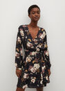 Mango - black Flower print dress Mango - black Flower print dress