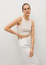 Mango - white Pleat detail trousers, Women Mango - white Pleat detail trousers, Women