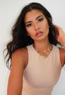 Missguided - Gold Look Diamante Detail Chain Necklace Missguided - Gold Look Diamante Detail Chain Necklace
