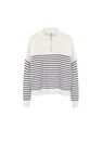 Mango - Navy Zip Striped Sweater Mango - Navy Zip Striped Sweater