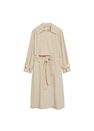 Mango - light beige Lyocell flowy trench Mango - light beige Lyocell flowy trench