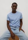 Mango - medium blue Sustainable cotton basic T-shirt, Men Mango - medium blue Sustainable cotton basic T-shirt, Men