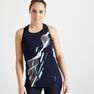 DOMYOS - L Energy Women's Printed Cardio Fitness Tank Top - Asphalt Blue DOMYOS - L Energy Women's Printed Cardio Fitness Tank Top - Asphalt Blue