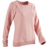NYAMBA - Extra Small Women's Training Sweatshirt 100 - Pale, Pink NYAMBA - Extra Small Women's Training Sweatshirt 100 - Pale, Pink