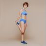 KALENJI - XS AB Comfort Running Bra Camo - Light Blue KALENJI - XS AB Comfort Running Bra Camo - Light Blue