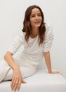 Mango - natural white Gathered sleeve t-shirt Mango - natural white Gathered sleeve t-shirt