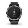 GARMIN - Garmin Fenix 6 Solar 47mm Silver with Black Band GARMIN - Garmin Fenix 6 Solar 47mm Silver with Black Band