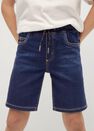 Mango - open blue Elastic waist denim Bermuda shorts, Kids Boy Mango - open blue Elastic waist denim Bermuda shorts, Kids Boy