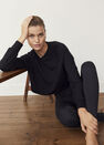 Mango - Black Sporty Crop Sweatshirt Mango - Black Sporty Crop Sweatshirt