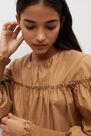 Mango - medium brown Organic cotton puffed dress Mango - medium brown Organic cotton puffed dress