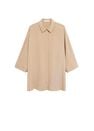 Mango - Light Beige Oversize Flowy Shirt Mango - Light Beige Oversize Flowy Shirt