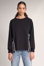 Salsa Jeans - Black Salsa branded sweatshirt with side strips Salsa Jeans - Black Salsa branded sweatshirt with side strips