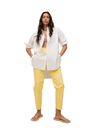 Mango - yellow Straight cotton trousers, Women Mango - yellow Straight cotton trousers, Women