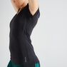 DOMYOS - S Slim Fitness T-Shirt - Black DOMYOS - S Slim Fitness T-Shirt - Black