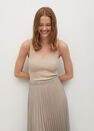 Mango - light beige Metallic pleated skirt Mango - light beige Metallic pleated skirt