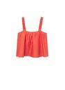 Mango - medium red Cotton crop top, Women Mango - medium red Cotton crop top, Women